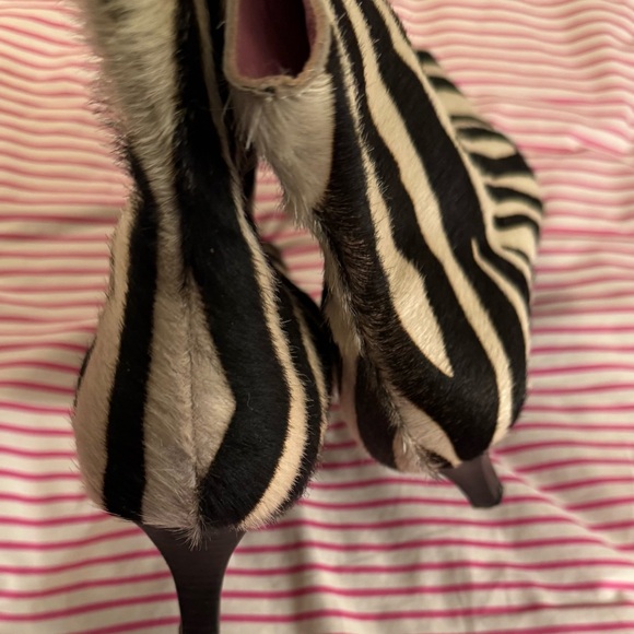 Boden Zebra leather Print Ankle Boots size 38 - Picture 8 of 14